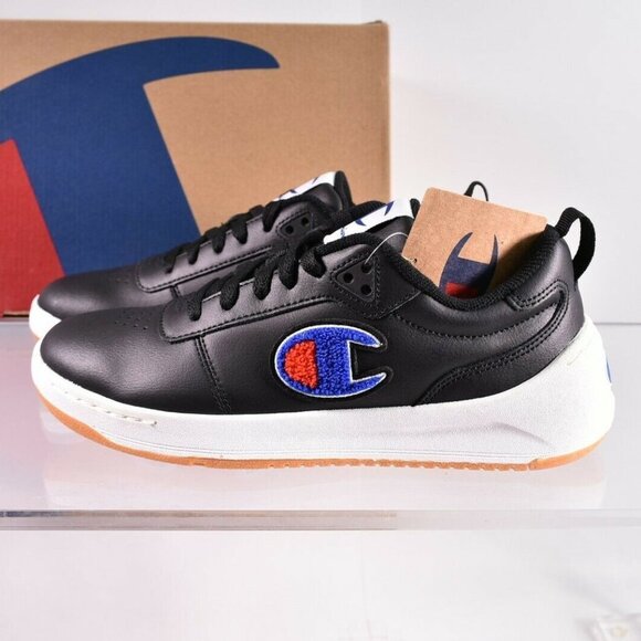 Champion Court Low Sneaker Leather CPS10057Y Black - Picture 1 of 7